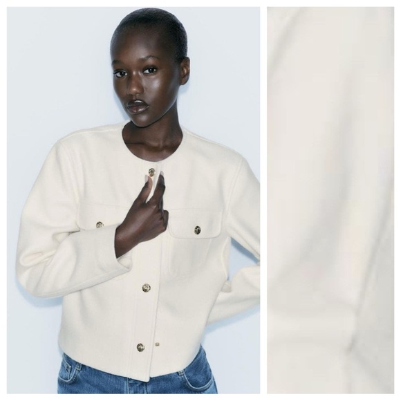 Zara Jackets & Blazers - NWT Zara Cream Soft Cardigan/Jacket. Size M.